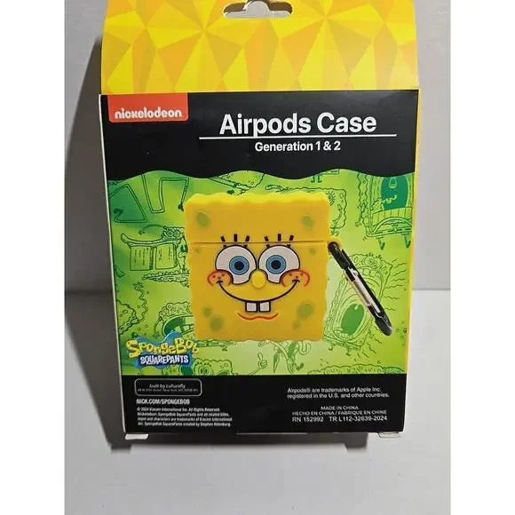 SpongeBob SquarePants Case Cover Airpods 1 & 2 Gen--New - Picture 4 of 6
